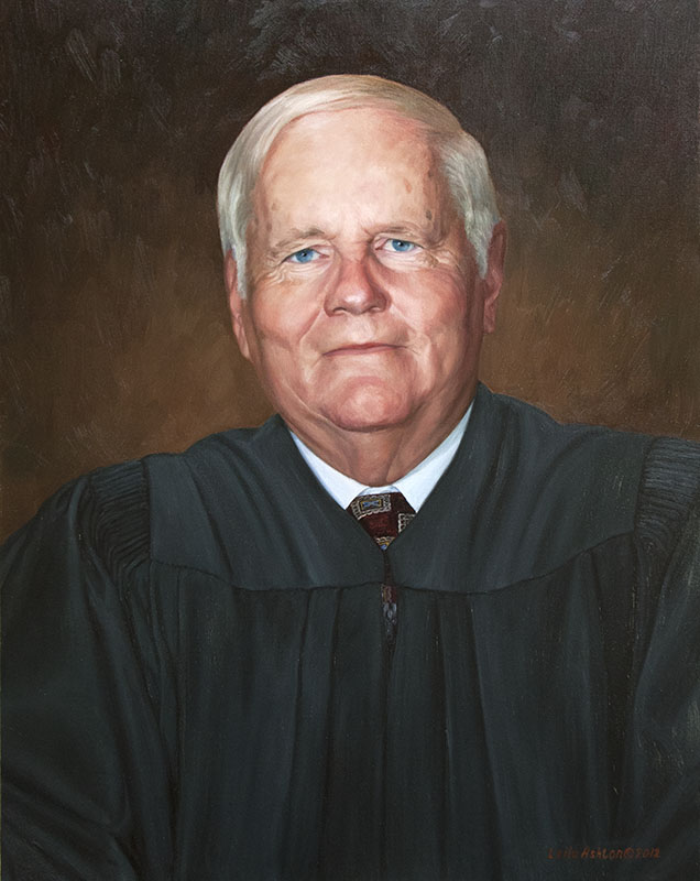 judge in robe and tie